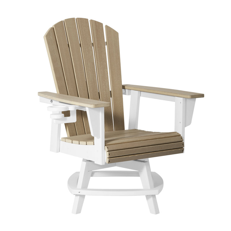 Chaise pivotante Featherstone Adirondack, blanc, White/Silver