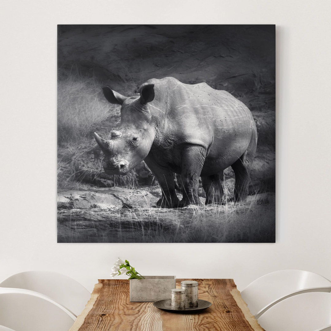 Leinwandbild Lonesome Rhinoceros