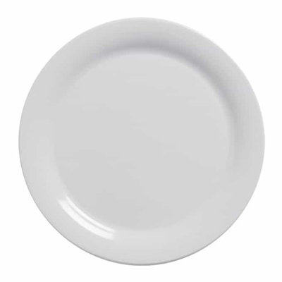 Jane PLATE, MEL, WHITE, WIDE RIM, 9" DIA.