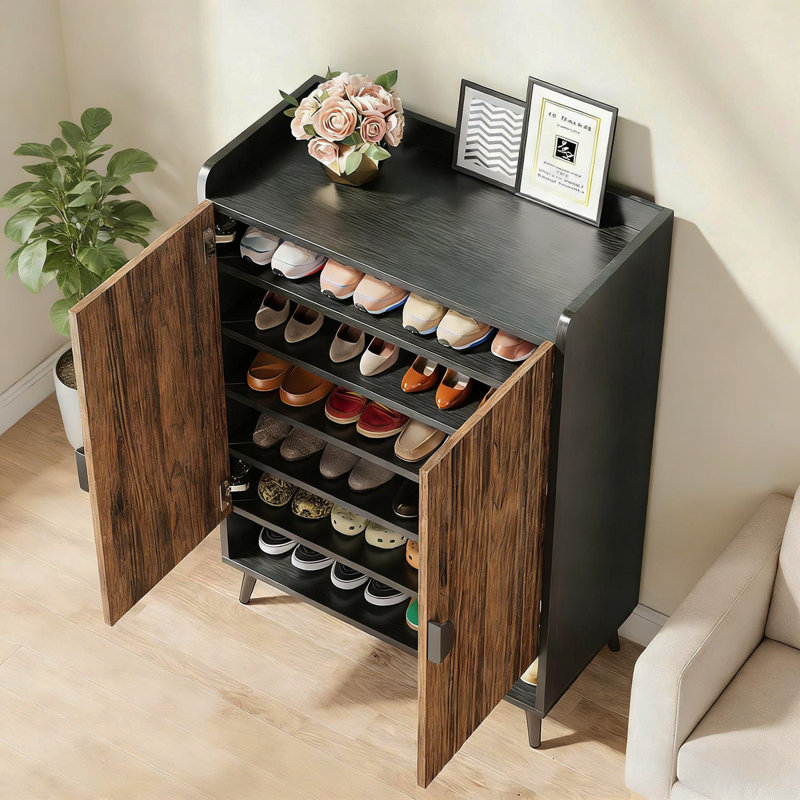 Armoire rustique, rangement rétro, armoire à chaussures pratique