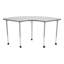 Structure Series 1/3 Round 65" x 30" Adjustable Height Mobile Collaborative Activity Table with Casters-51404091-51404092