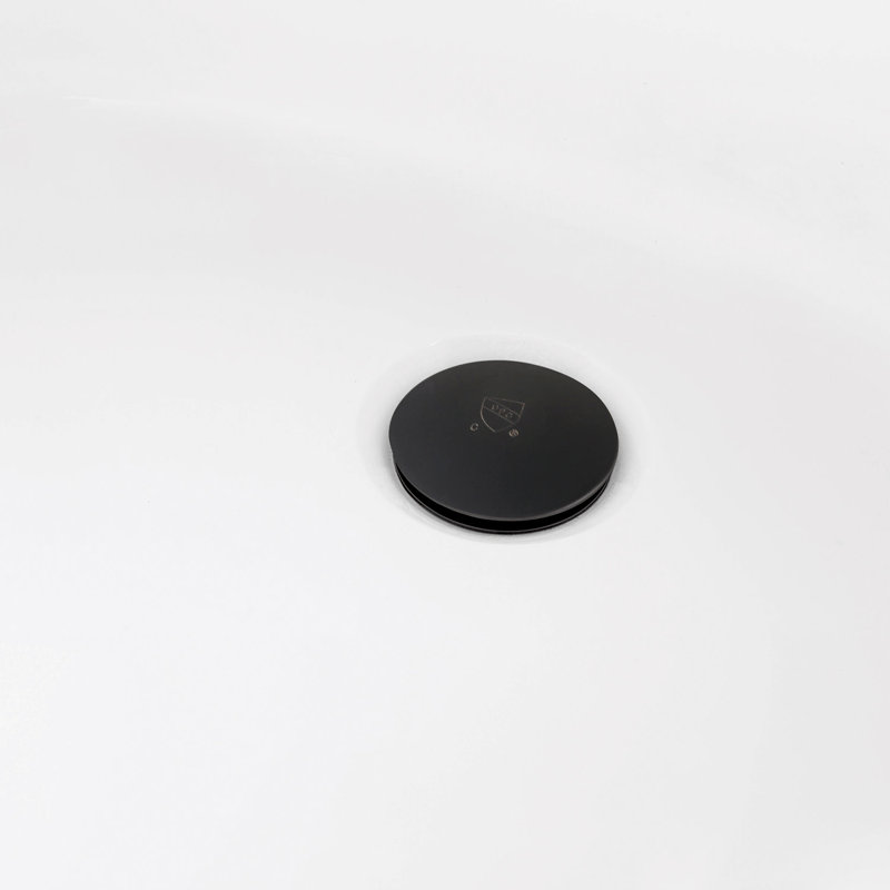 Kingston Brass Aqua Eden 60-Inch Acrylic Oval Rectangular Double Ended Pedestal Tub With Drain (No Faucet Drillings)