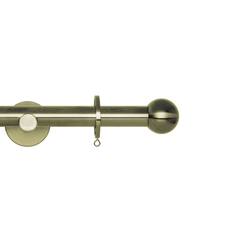 Single Curtain Pole, Black Nickel, 360cm W