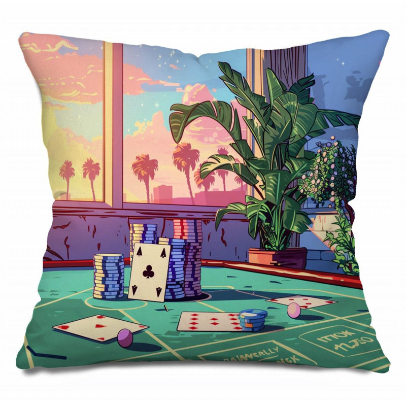 Coussin de poker, coussins de jeux, H 26 po x l 26 po