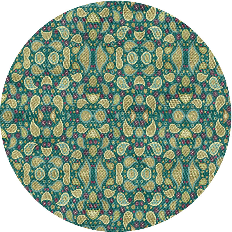 Ikat Indoor Rug, Round 6'