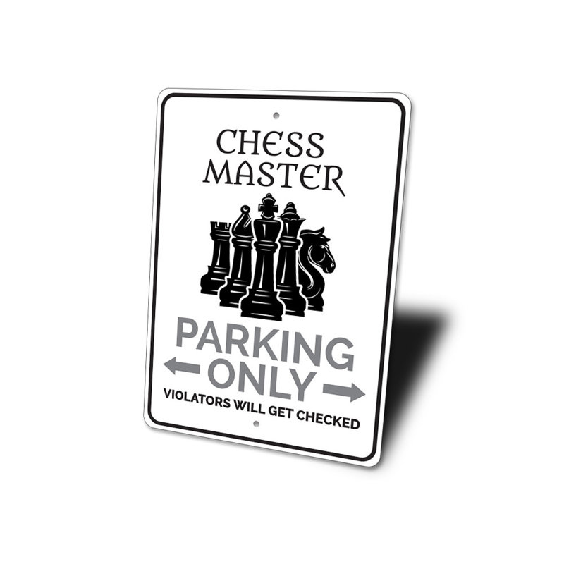 Enseigne en aluminium Chess Master, H 14 po x l 10 po x P 0,04 po