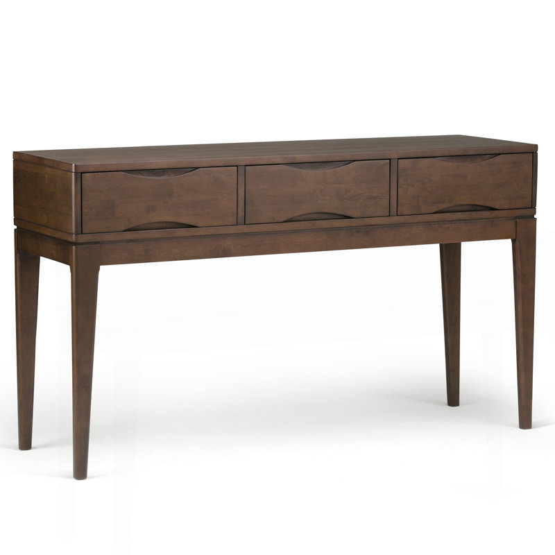 Console - canapé noyer brun, Marron foncé
