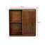 Buffet Mid-Century avec 2 portes coulissantes et bandes décoratives en bois massif
