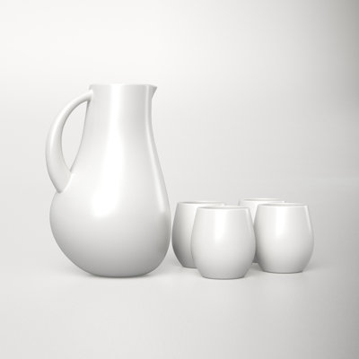 Borgen 5-Piece Goblet and Pitcher Set