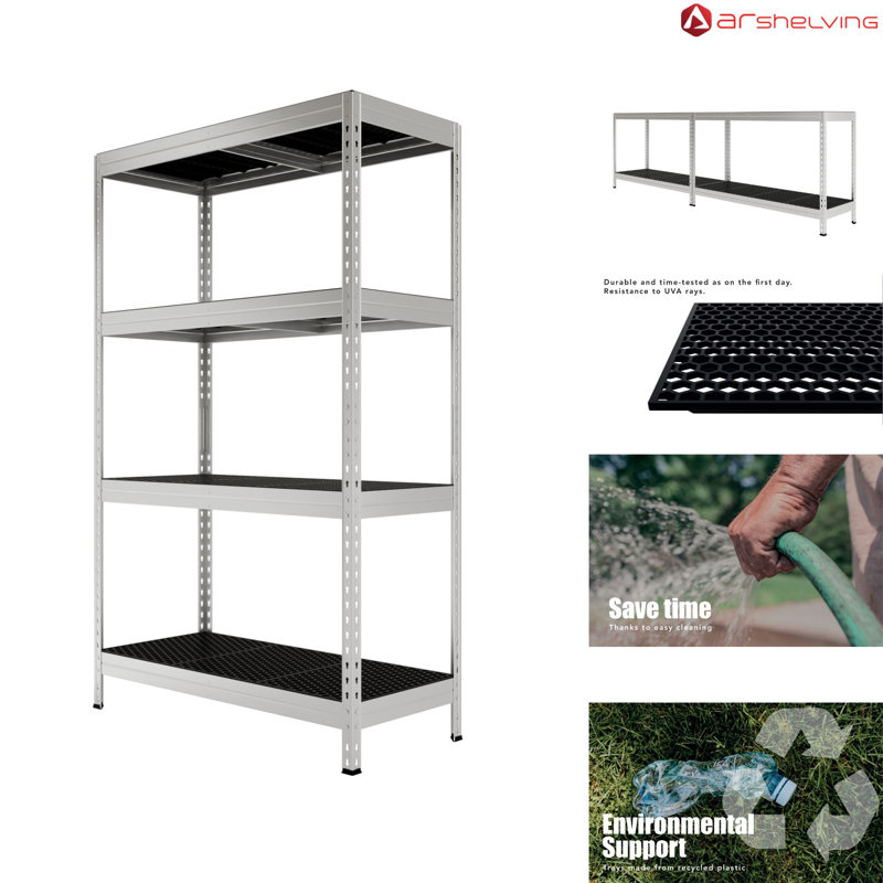Tablettes AR d'extérieur et d'extérieur pour jardin, patio, cuisine et garage, H 71 po x l 43 po x P 20 po