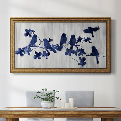 Indigo Hangout - Peinture sur toile à cadre unique