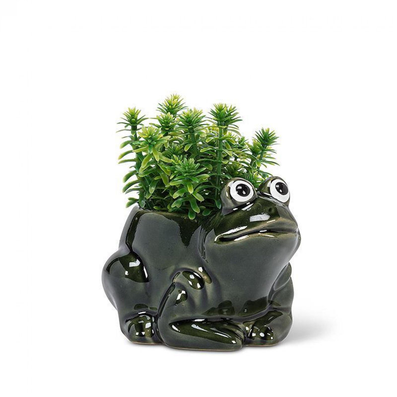 Crouched Frog Planter