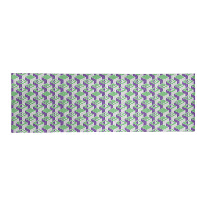 Tapis vert/mauve/gris zone skyscrapers