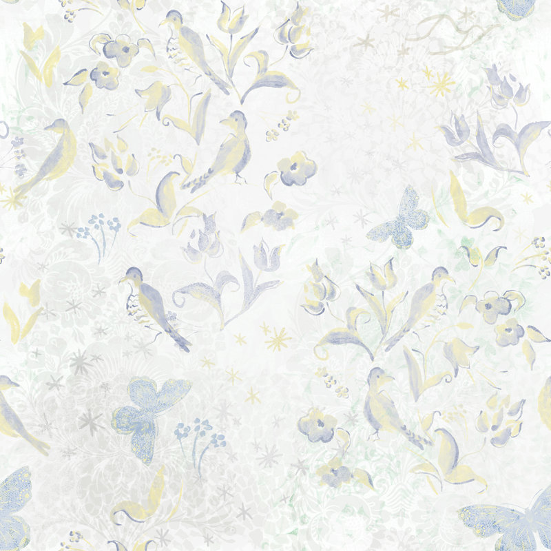 Yuki Osada Floral Wallpaper Double Roll, Cream