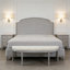 Banc rembourré capitonné beige clair Coastal