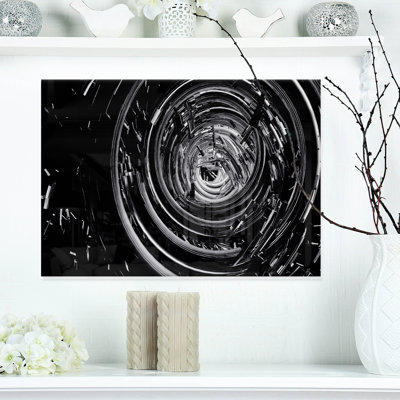 " Fractal 3D Black Whirlwind "