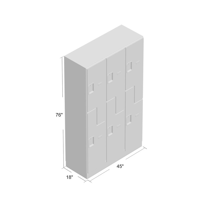 Maple Extra Wide Double Tier Lockable Gym Locker
