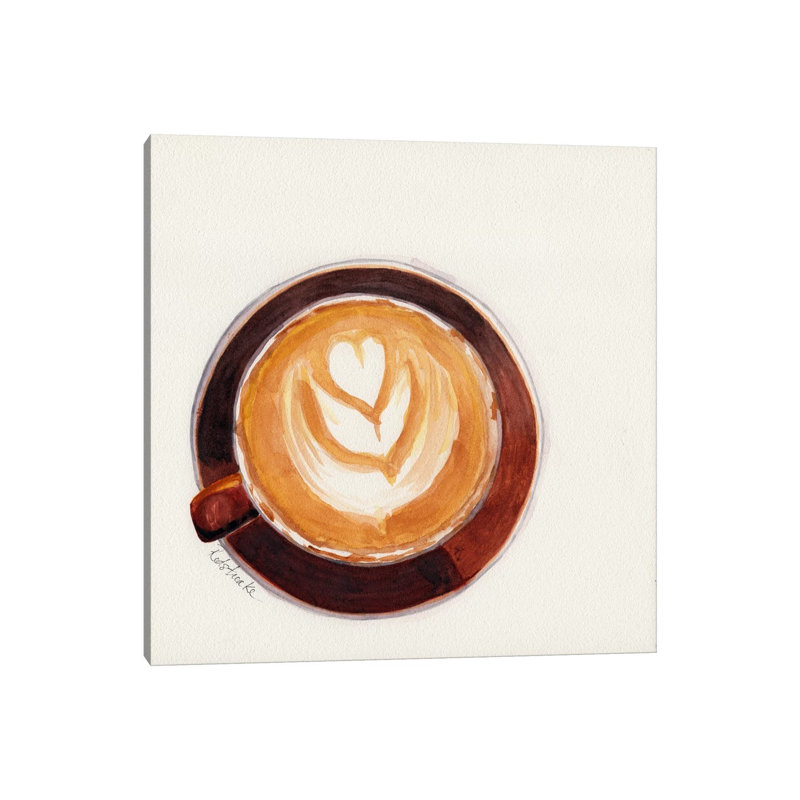 Red Coffee Cup by Jennifer Redstreake - Wrapped Canvas Print, 30.48cm H x 30.48cm W x 1.905cm D