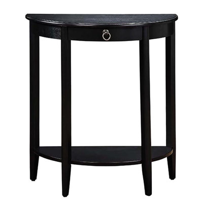 Half-moon Black Console Table - Maximizes Storage And Style Offers Stylish Option
