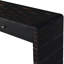 Console courbée avec rangement, table d'entrée en bois avec 2 tiroirs, console rustique de style campagnard pour entrée, couloir, salon, noir vieilli-1384493401