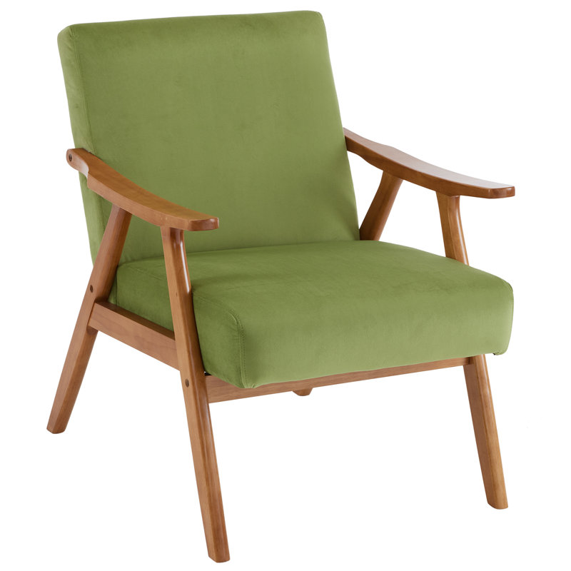 Khymani Upholstered Armchair, Green Linen