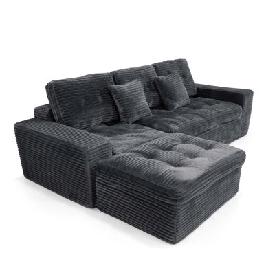 Cloud Modular Sofa Set, Pure Foam Comfort with Faux Rabbit Fur