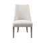 Dining Chairs   Of 2  - High Back Support, Solid Wood Legs Reclaimed Finish Upholstered 2 Back, Biscuit