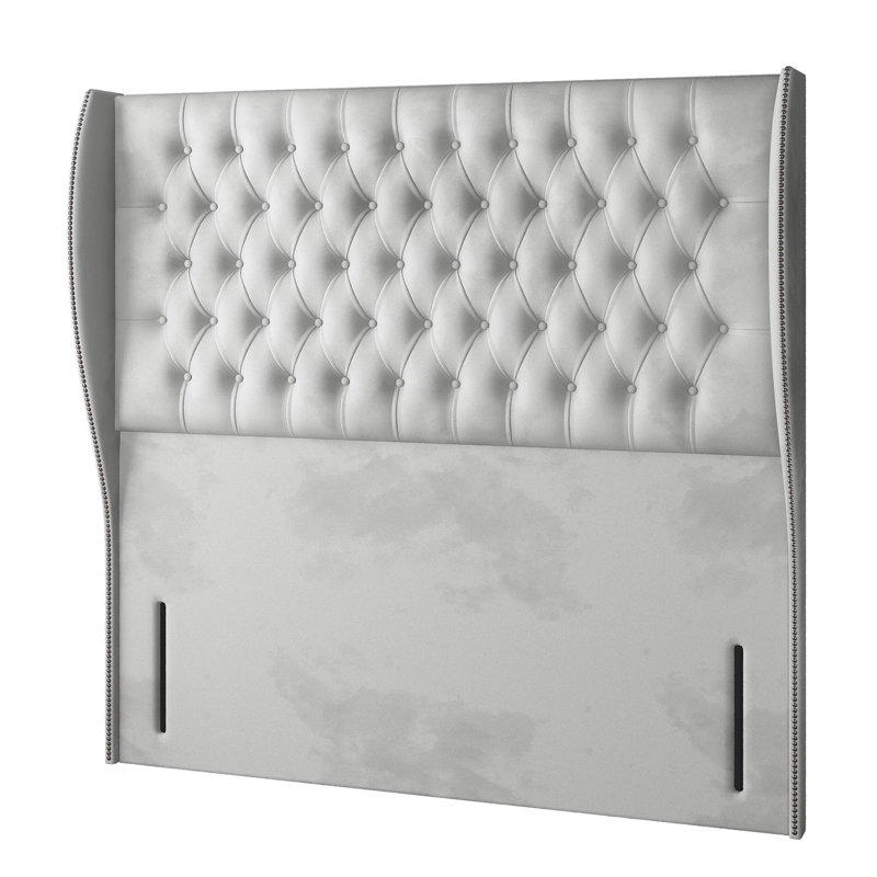 Mandalay Upholstered Headboard, Super King (6'), Silver