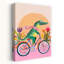 «Happy Alligator Bike Ride Alligator Crocodile Flower», reproduction d'art murale-1529821362