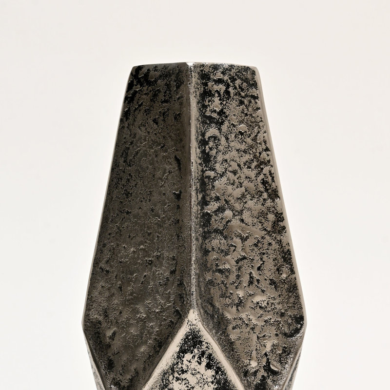 Vases | Décoration de table décorative en nickel antique en aluminium | Ensemble de 3 