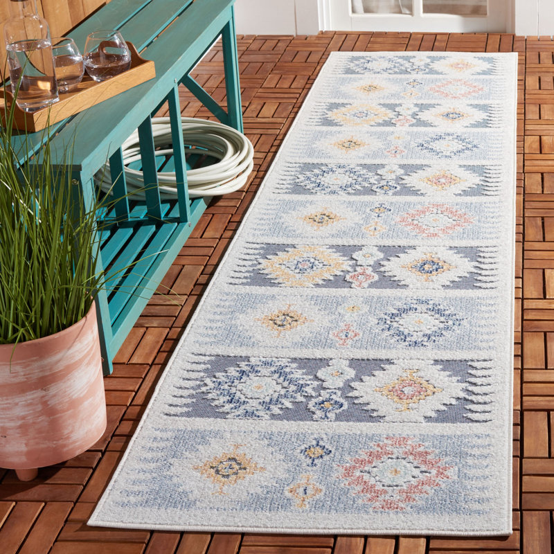 Jameyah Sarasota Performance Southwestern Indoor/Outdoor Area Rug, Runner 2'3" x 9'