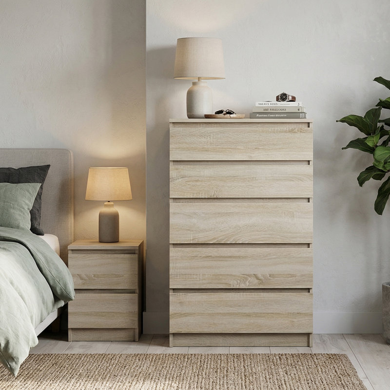 Helen 70cm W 5 - Drawer Chest of Drawers, Sonoma