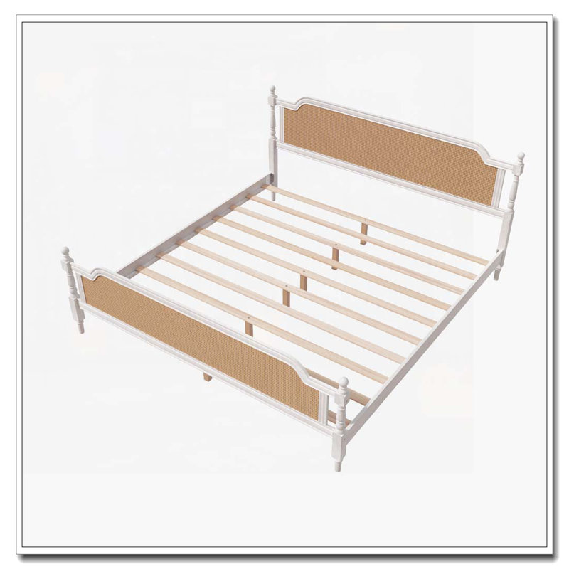 Lit plateforme, Très grand lit, Blanc antique