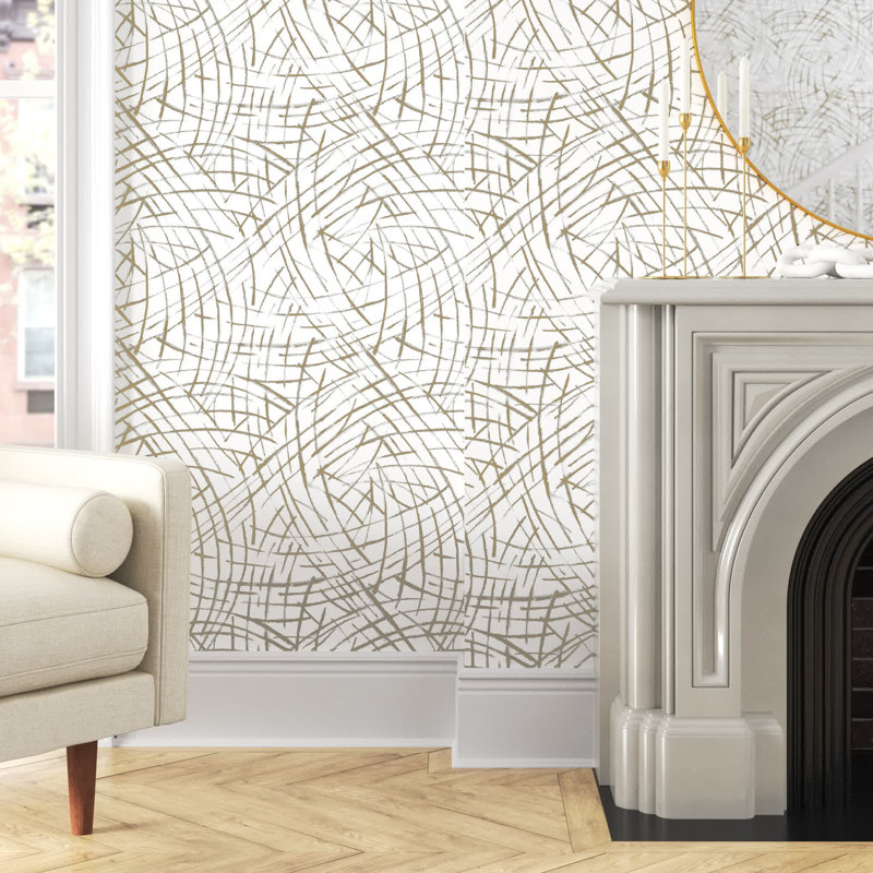 Rouleau de papier peint Margarita, Gris / Blanc