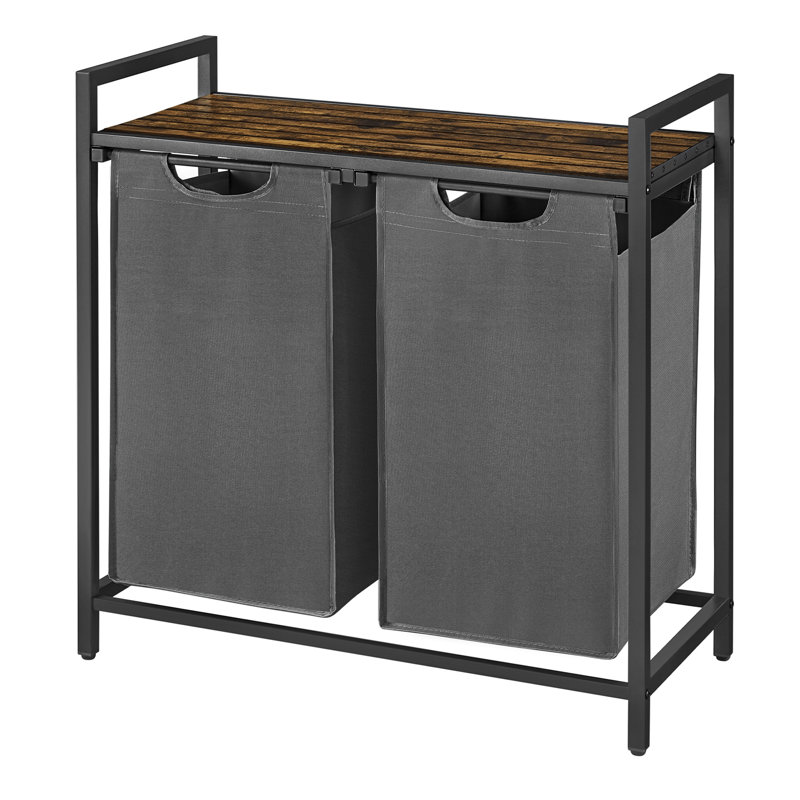 Laundry Basket, Gray，Brown