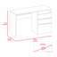 Bureau d'ordinateur Dublin, gris clair avec trois tiroirs et une tablette