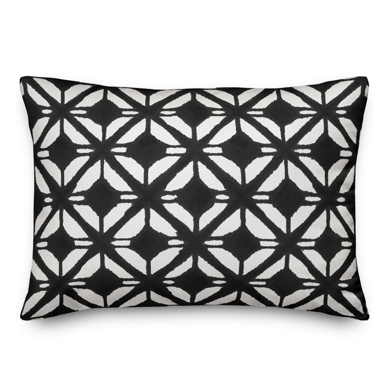  Coussin Diamond, Noir / blanc