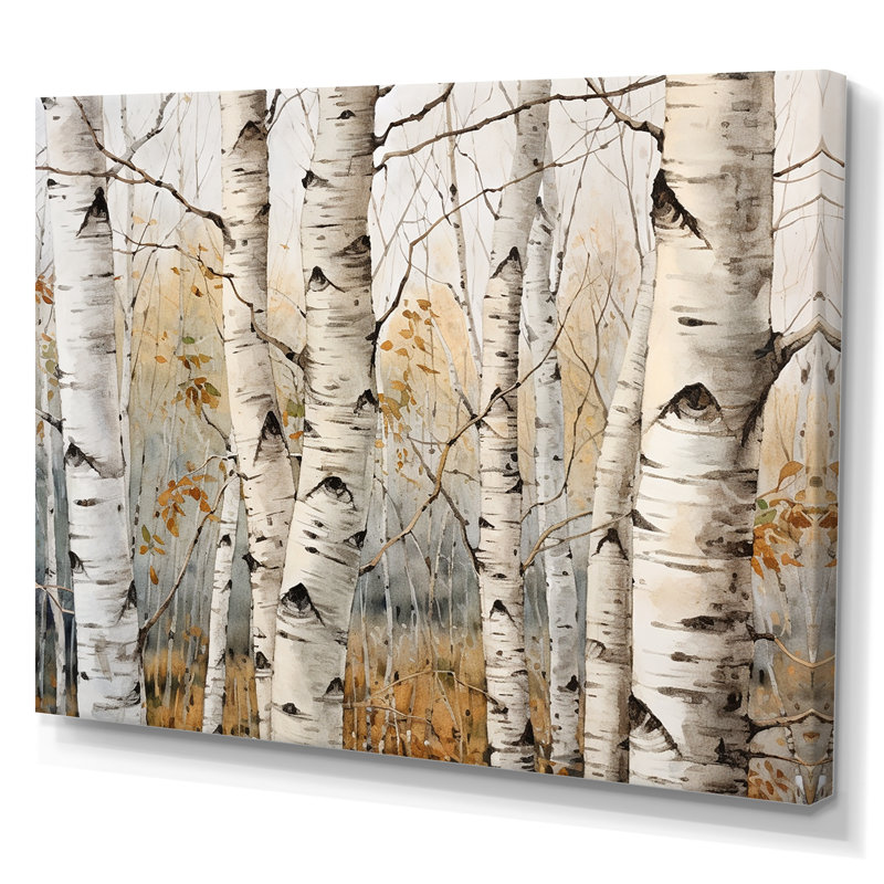 «Beige Silver Birch Tree Beauty III - Tree Birch», reproduction sur toile, Toile tendue, H 30 po x l 40 po x P 1,5 po