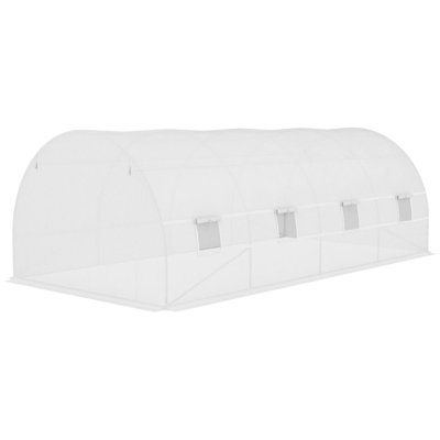 Housse de remplacement pour serre de 20 pi x 10 pi x 7 pi blanche