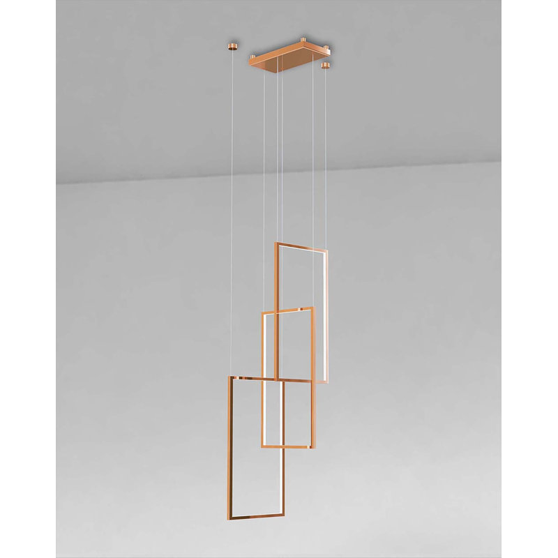 Eire Vertical Pendant, Rose Copper