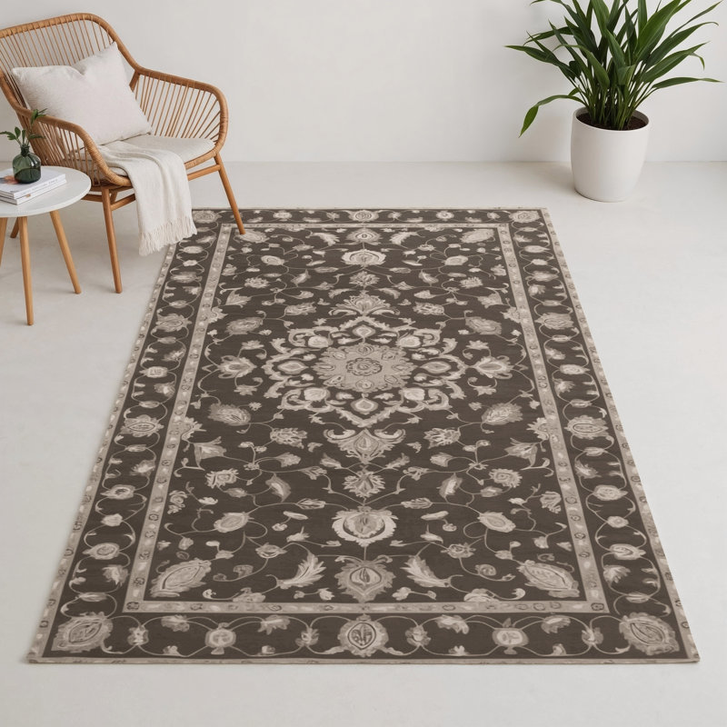 Tapis gris d'intérieur et d'extérieur Tabriz, Rectangle 3' x 5'