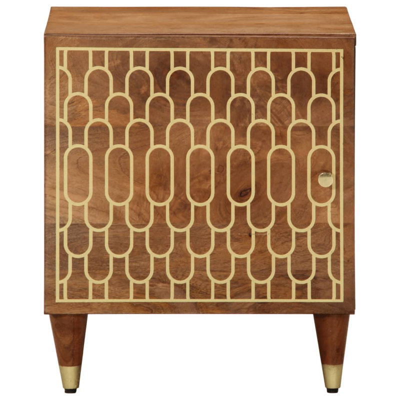40 cm W Bedside Table, Brown