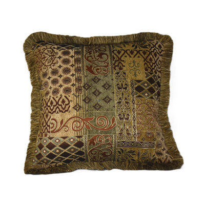 Fringed Chenille Reversible Throw Pillow