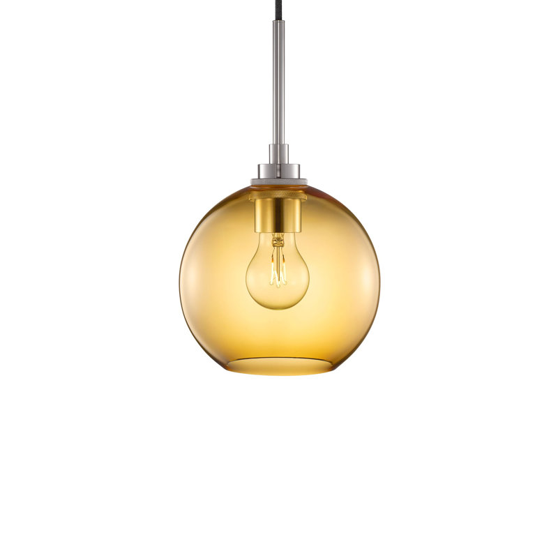 Solitaire 1 - Light Pendant, Clear/Cardinal, Polished Nickel