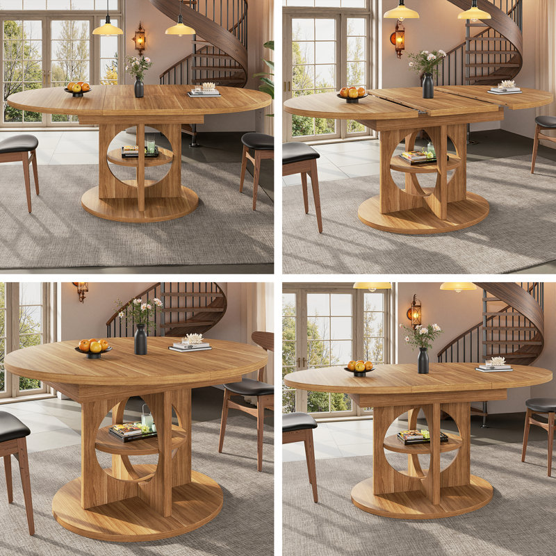 Extendable Dining Table with Built-in Storage