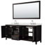 Ensemble de meuble-lavabo double 80 po avec dessus en quartz et miroir Daria-100481641-100481642-100501962