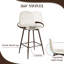 Tabouret de comptoir pivotant de 26 po pour îlot de cuisine avec dossier et repose-pieds Moulton-1134099692