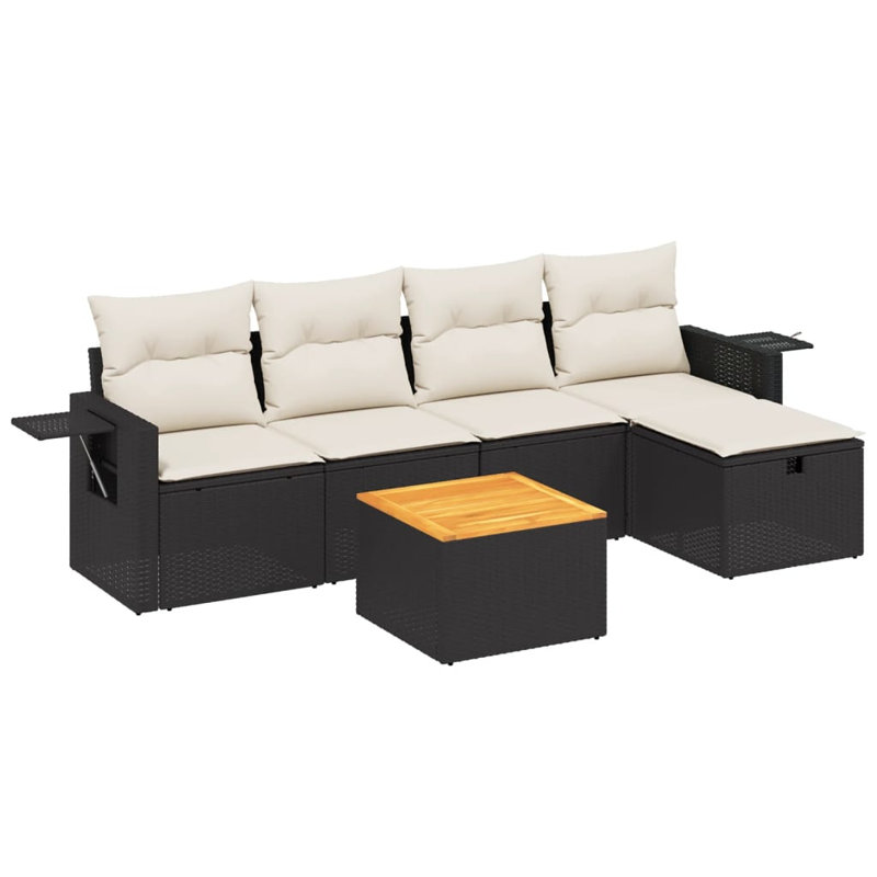 Vidaxl Garden Sofa Set Black