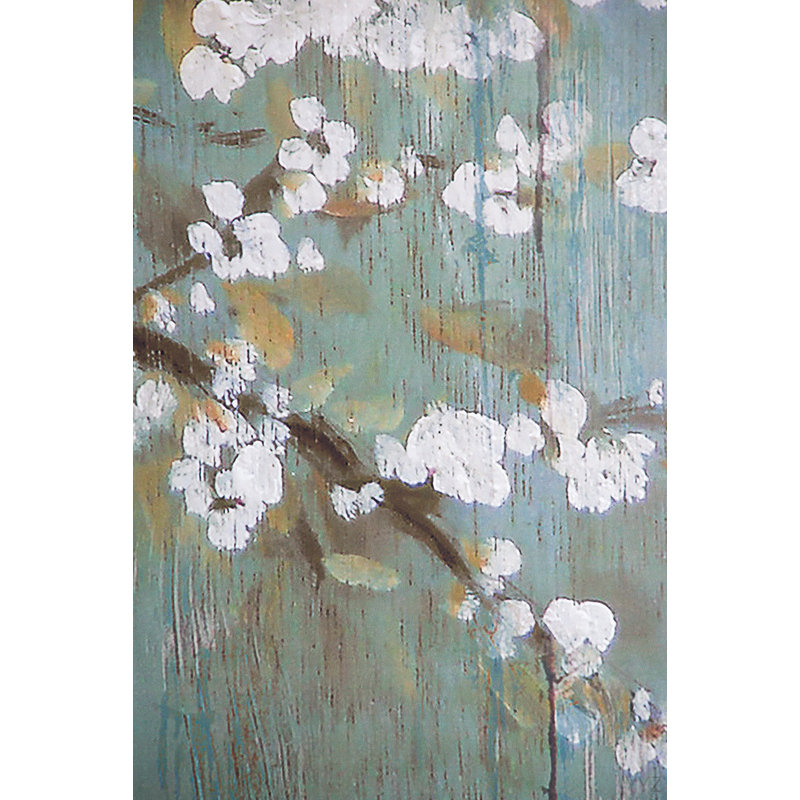 «White Cherry Blossom», impression sur toile, décoration murale pour le salon, bureau d'entrée, ensemble de 4