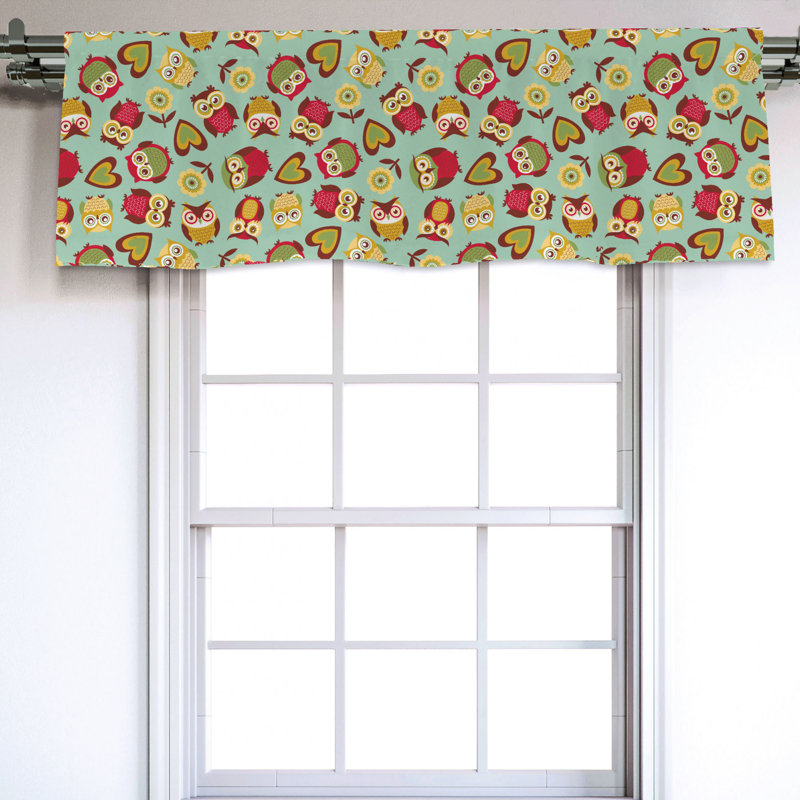 Multicolor Satin Polyester Rod Pocket Window Valance, 54"W x 18"L